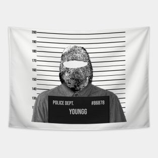 FingerPrint Balaclava Mugshot Tapestry