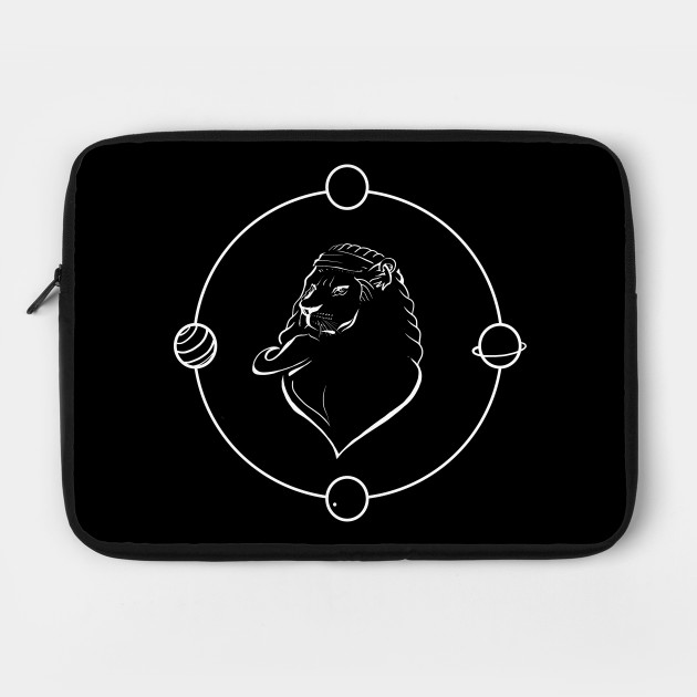 A graphic cosmic lion