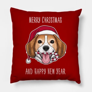 Merry Xmas for beagle lovers Pillow