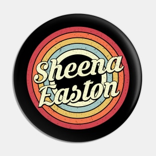 Sheena Proud Name Retro Rainbow Tribute Pin