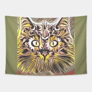 Cat Face Sticker Tapestry