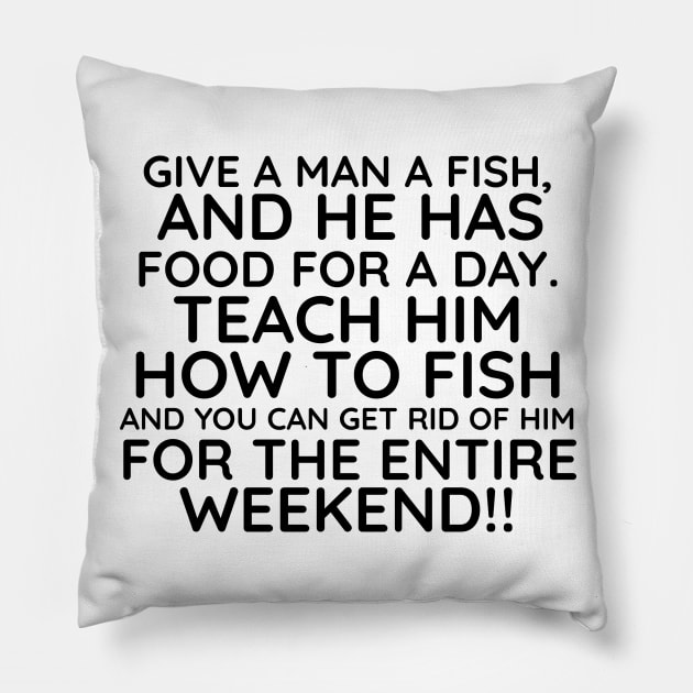 Funny fishing tips Pillow by mksjr