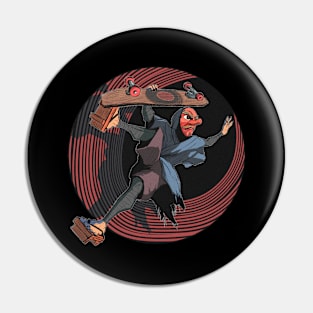 SKATEBOARDING TENGU decal Pin