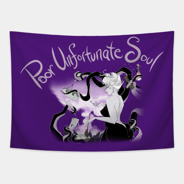 Ursula-Poor Unfortunate Soul Tapestry by Drea D. Illustrations