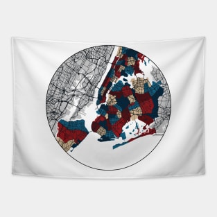 New York City Neighborhood Street Map Tapestry