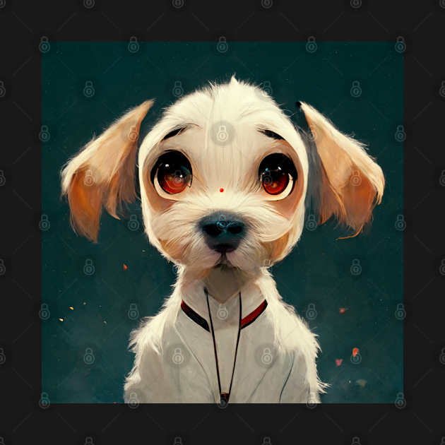 Funny cute dog anime style Anime Dog TShirt TeePublic