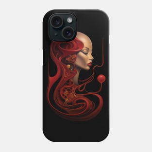 Crimson Contemplation Phone Case