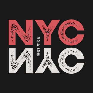 New york city Nyc with textured lettering T-Shirt