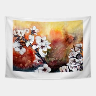 modern abstract japanese cherry blossom prints Tapestry