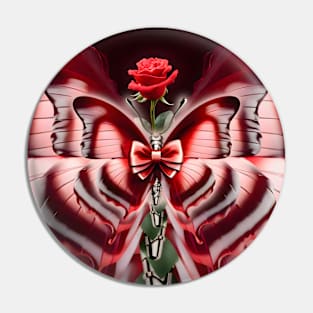 Rose Butterfly Pin