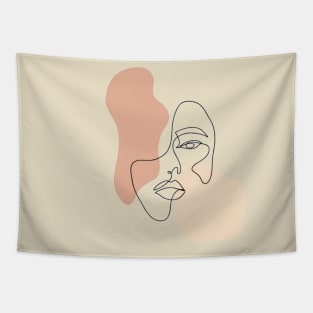 Girl face asthetic Tapestry