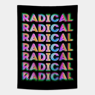 Bright 80s radical typography Tapestry