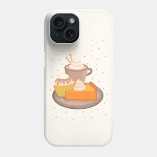 Pumpkin Spice Love, Pumpkin Spice Latte, Cupcake and Pumpkin Pie Phone Case