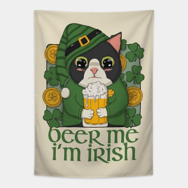 Beer Me I'm Irish Tapestry by Japanese Neko