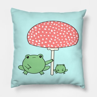 Adorable Pastel Frogs Pillow