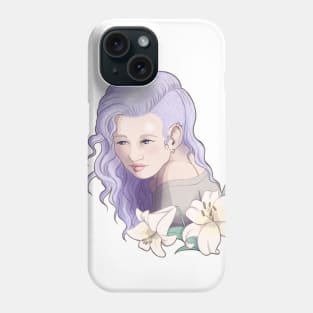 Punk girl / Girl with purple hair Phone Case