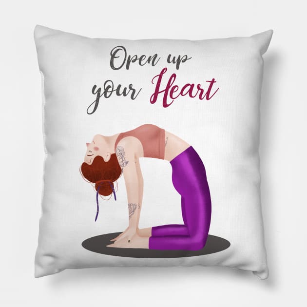 Open up your Heart Pillow by Gummy Illustrations