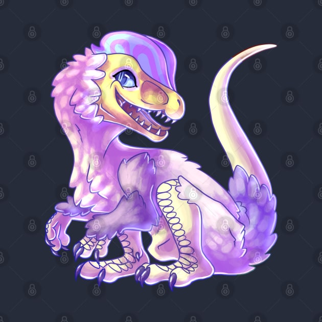 Pastel Dilophosaurus by cometkins