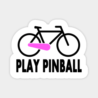 Bicycle Pinball black/pink Magnet