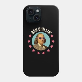 Ben Chillin': Retro Benjamin Franklin in Sunglasses Phone Case