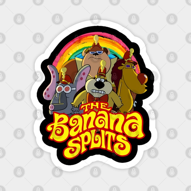 Banana Splits Cartoons with Rainbow Magnet by Olievera