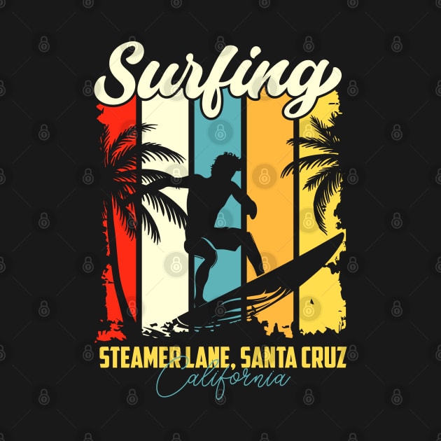 Surfing | Steamer Lane, Santa Cruz, California by T-shirt US