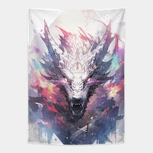 Colorful Dragon Head Tapestry