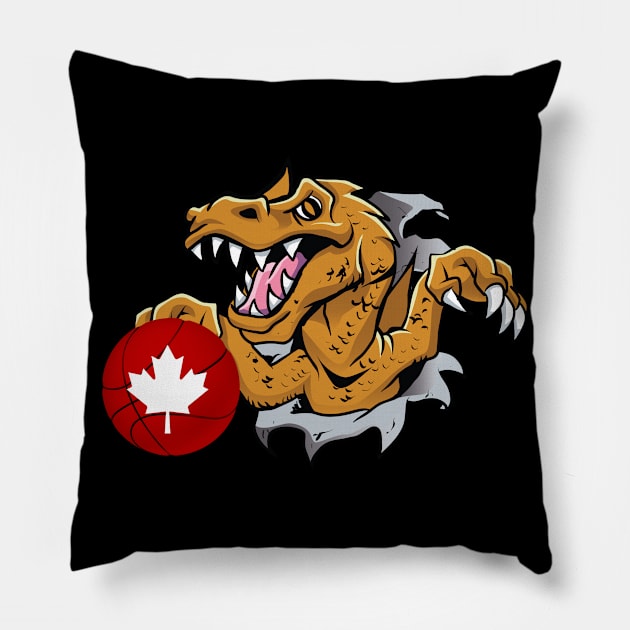 Raptor dinosaurs basketball player Pillow by maro_00