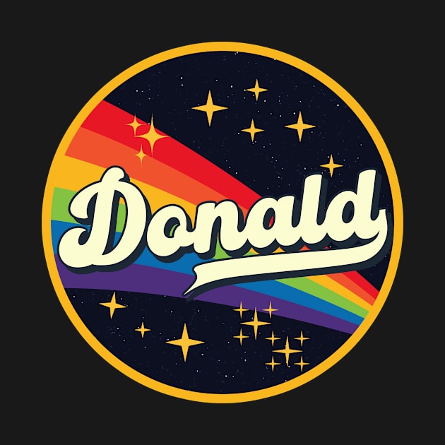 Donald // Rainbow In Space Vintage Style by LMW Art