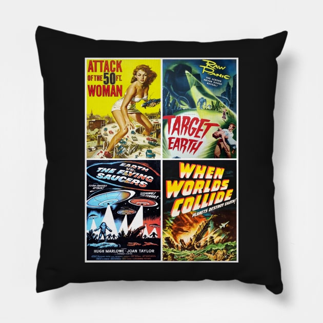 Sci-Fi Movie Poster Collection #13 Pillow by headrubble