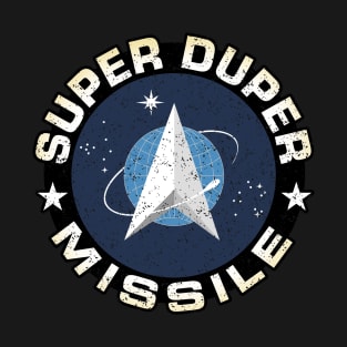 Super Duper Missile Circular Design With Star Force Logo T-Shirt