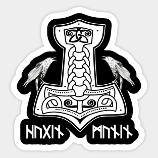 Thors Hammer Odinist Metalhead Norse Viking Hail Odin Mjolnir Sticker Decal Archives Midweek Com