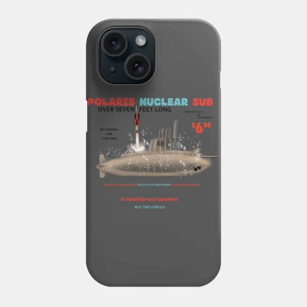 Classic Polaris Nuclear Sub Advertisment Phone Case by MotorManiac