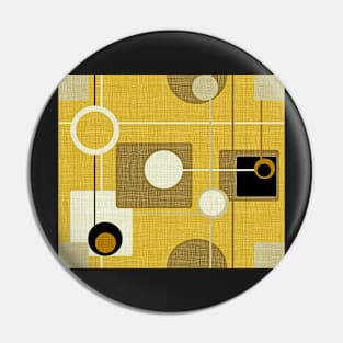 Orbs and Squares (yellow) Pin