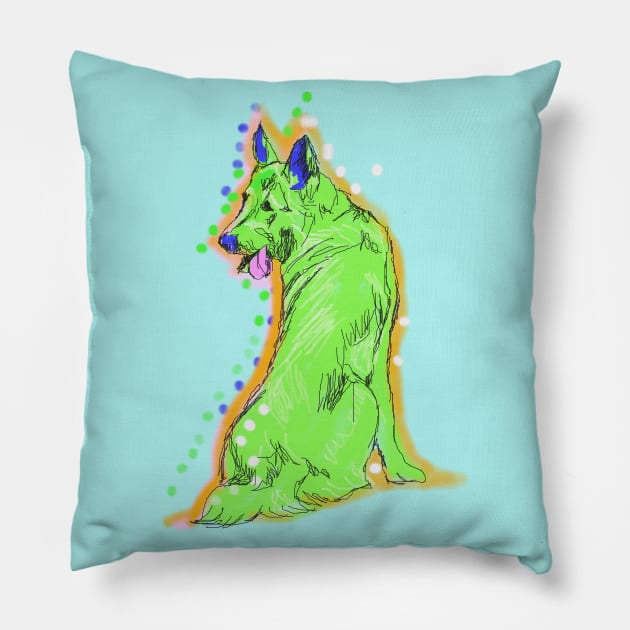 Always keep your German Shepherd around you  Edit Pillow by lalanny