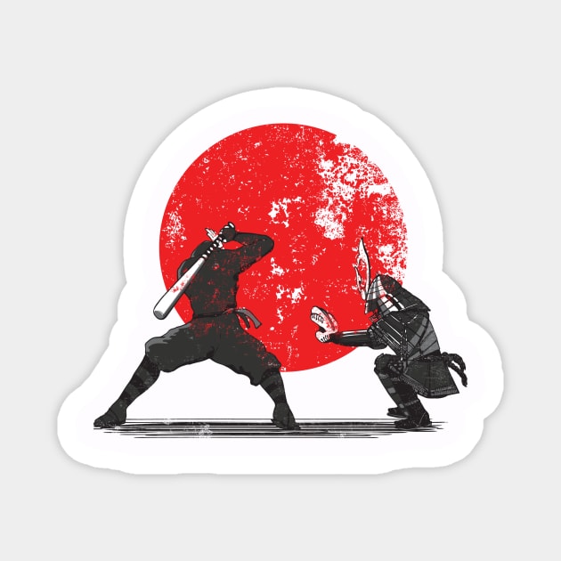 Ninja vs Samurai Magnet by jemae