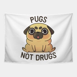 Pugs Not Drugs Tapestry