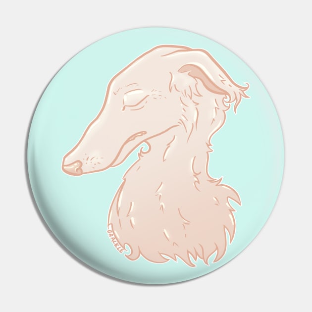 Elegant Borzoi Pin by Jan Grackle