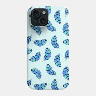 Fun Doodle Blue Feathers Phone Case