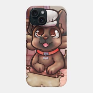 Cute puppy baking biscuits Phone Case