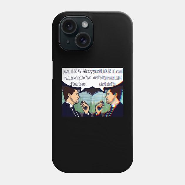 Agent Cooper Feb 24th 1130 AM Phone Case by TL Bugg