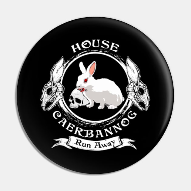 Vorpal Rabbit Crest (Black Print) Pin by Miskatonic Designs