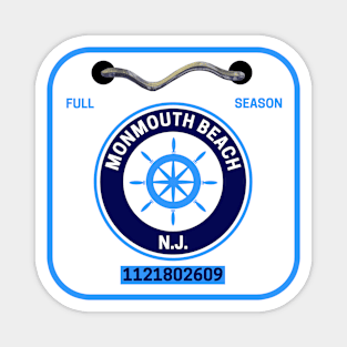 Monmouth Beach New Jersey Beach Badge Magnet