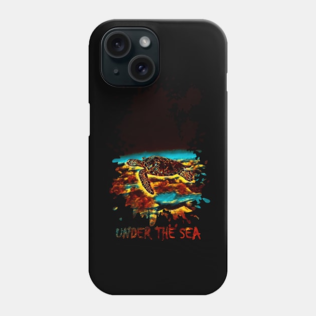 Under the sea - Turtle - 13 Phone Case by jc007