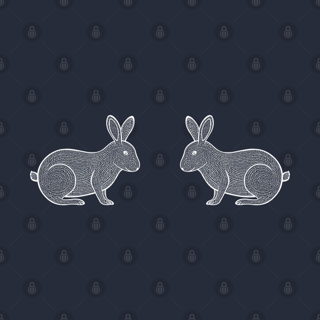 Rabbits in Love - cute and fun animal design - farm animals by Green Paladin