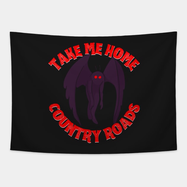 take me home country roads mothman redesign Tapestry by goblinbabe