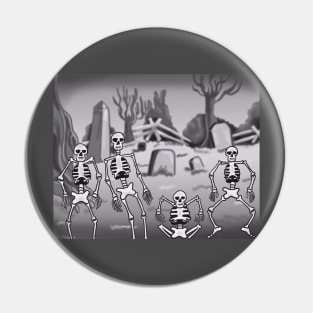 Spooky Scary Skeletons Pin