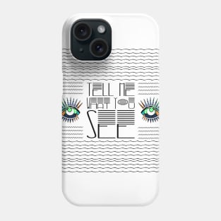 Patchwork Eye Tell Me What You See Line Art Phone Case