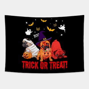 Trick Or Treat Pug Dog Halloween Gift Tapestry