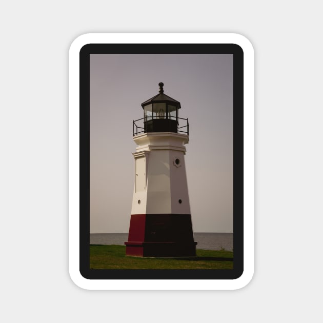 Vintage Vermilion Lighthouse Magnet by dalekincaid